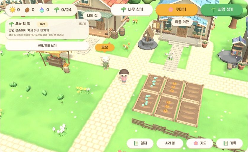 3학년 마을: 나의 집, 마을 회관, 텃밭과 곰 모모